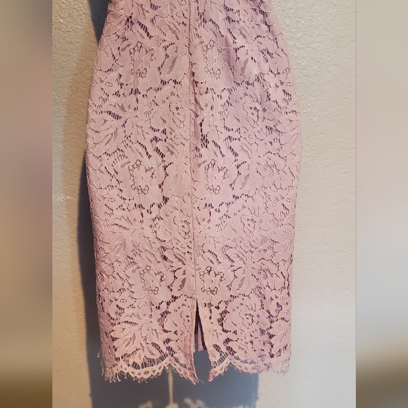 Astr The Label Lattice Lilac Lavender Lace Overlay Cocktail Midi Dress Sz Medium - Picture 7 of 12